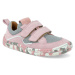 Barefoot textilné tenisky Froddo - BF D-Velcro Grey/Pink ružové