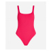 Plavky Karl Lagerfeld Karl Dna C/O Side Swimsuit Ružová