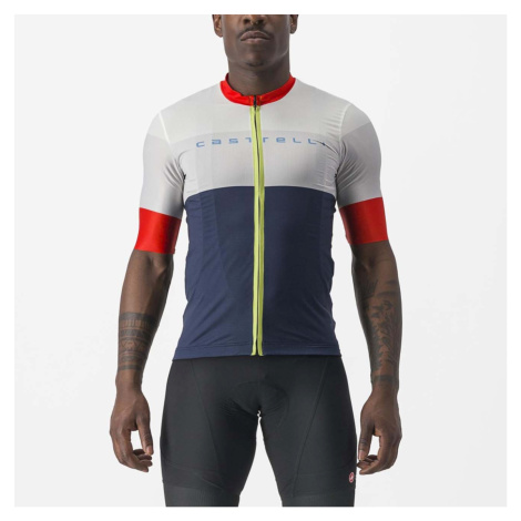 CASTELLI Cyklistický dres s krátkym rukávom - SEZIONE - modrá/červená/ivory