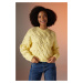 DEFACTO Oversize Fit Crew Neck Openwork Knitwear Sweater