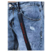 Pánske modré džínsové šortky Dstreet SX2139