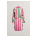 ŠATY GANT STRIPED WAIST SHIRT DRESS DUSTY GREEN