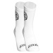 Ponožky Styx vysoké biele s čiernym logom (HV1061) L