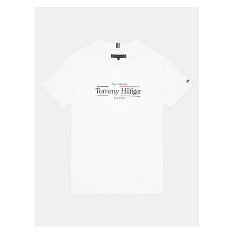 Tommy Hilfiger Tričko Icon Print KB0KB09158 Biela Regular Fit