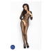 Passion BS007 black - Bodystocking Farba: Čierna