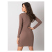 RUE PARIS Brown fitted dress for women