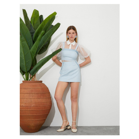 Koton Tuba Ünsal X Cotton - Jacquard Mini Pencil Skirt