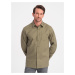 Ombre Men's cotton shirt with pocket REGULAR FIT - olive