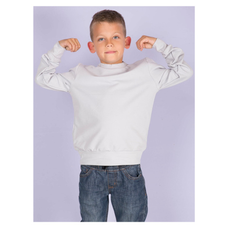 Light grey basic hoodie for young people