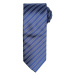 Premier Workwear Kravata s dvojitým pásikom - Tmavomodrá / modrá