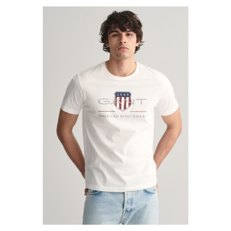 TRIČKO GANT REG ARCHIVE SHIELD SS T-SHIRT WHITE