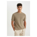 DEFACTO Standard Fit Crew Neck Cotton Short Sleeve T-Shirt