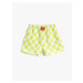 Koton Plaid Shorts with Elastic Waist, Pocket