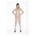 Passion BS034 white - Bodystocking Farba: Biela