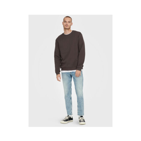 Only & Sons Mikina Ceres 22018683 Hnedá Regular Fit
