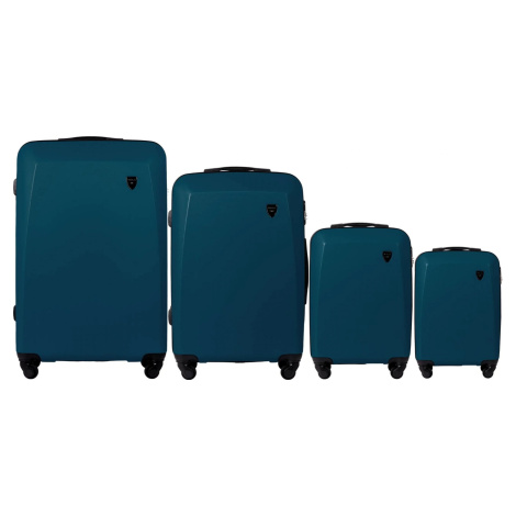 TMAVOMODRÁ SADA ŠTYROCH CESTOVNÝCH KUFROV 0125, LUGGAGE 4 SETS (L,M,S,XS) WINGS, DARK BLUE