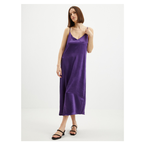 Purple Ladies Satin Midishdresses for Straps ONLY Cosmo - Women
