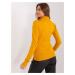 Horčicový sveter s rolákom na zips PM-SW-R3634.99-dark yellow