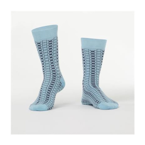 Men's socks with blue pattern FASARDI
