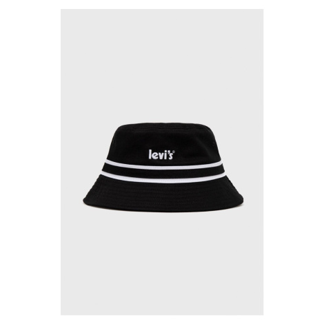 Bavlnený klobúk Levi's D6627.0002-59, čierna farba, bavlnený Levi´s