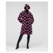 Kabát Karl Lagerfeld Kl Monogram Faux Fur Coat Čierna