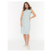 Green and White Women's Striped Shirt Dress Trendyol - Women's