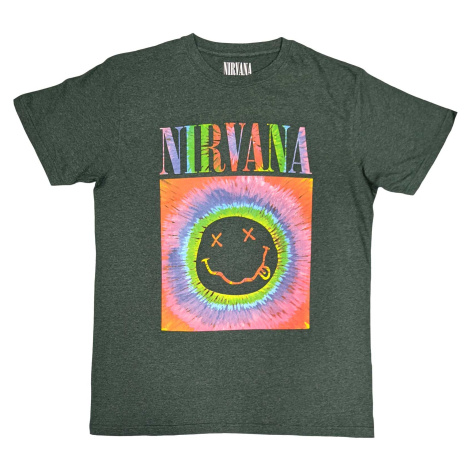 Nirvana tričko Smiley Glow Box Zelená