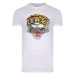 Ed Hardy  Tiger mouth graphic t-shirt white  Tričká s krátkym rukávom Biela