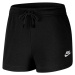 Nike NSW ESSNTL SHORT FT W Dámske športové šortky, čierna, veľkosť