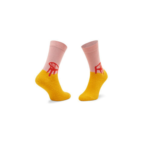 Happy Socks Ponožky Vysoké Unisex SFU01-2400 Žltá