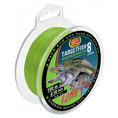 Wft splietaná šnúra targetfish 8 chartreuse 150 m zelená - 0,20 mm - 18 kg