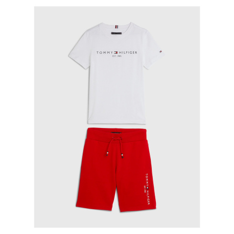Tommy Hilfiger Boys T-shirt and Shorts Set in white and red Tommy Hilf - Boys