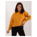 Mustard smooth kangaroo sweatshirt with cuffs