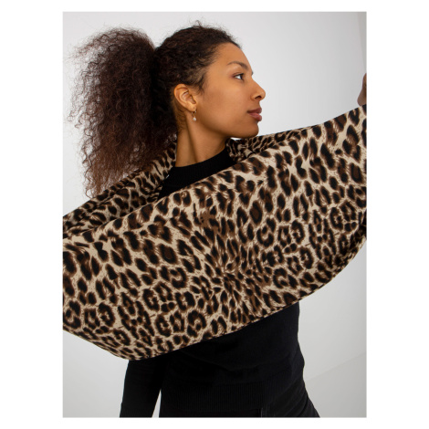 Lady's beige leopard scarf