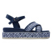 Tommy Hilfiger Sandále Logo Oll Over Platform Sandal T3A2-33256-0325 M Tmavomodrá