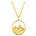 OLIVIE Strieborný náhrdelník SILVER MOUNTAIN GOLD 7665