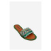 Women's decorated slippers Green Bellisa