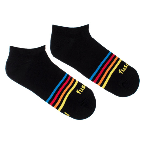 Členkové ponožky Pásik čierny Fusakle