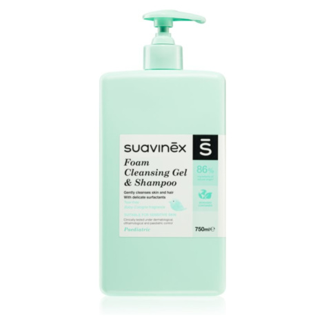 Suavinex Foam Cleansing Gel & Shampoo penový šampón pre deti od narodenia Baby Cologne
