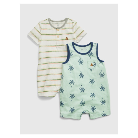 GAP Farebné chlapčenské baby overaly, 2 ks shorty one-piece