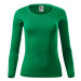 MALFINI Dámske tričko s dlhým rukávom Fit-T Long Sleeve - Stredne zelená