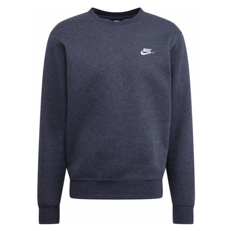 Nike Sportswear Mikina 'Club Fleece'  sivá melírovaná / biela