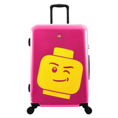LEGO Skořepinový cestovní kufr ColourBox Minifigure Head 70 l růžový Lego Wear