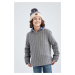 DEFACTO Boy's Regular Fit Crew Neck Knitwear Sweater