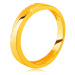 Obrúčka zo žltého 14K zlata - trojuholníkové zárezy lemované drobnými bodkami - Veľkosť: 54 mm