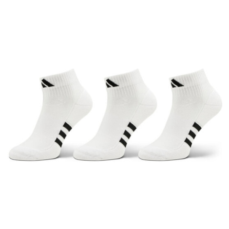 Adidas Súprava 3 párov kotníkových ponožiek unisex Mid-Cut Socks 3 Pairs HT3450 Biela