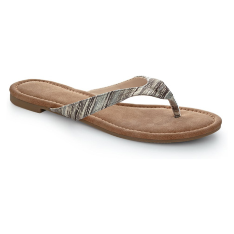 Women's flip-flops LOAP HERBA Brown/Grey