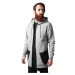 Long Peached Tech Zipper Hoody Grey/Bl