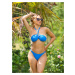 Sexy Koucla 2Piece Bikini Set Neckholder with Twist blue