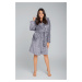 Arte women's bathrobe with long sleeves - grey